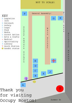 Map of Occupy Boston. Click to Enlarge.